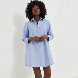 Pomander Place Harris Shirt Dress in Chambray Size Medium